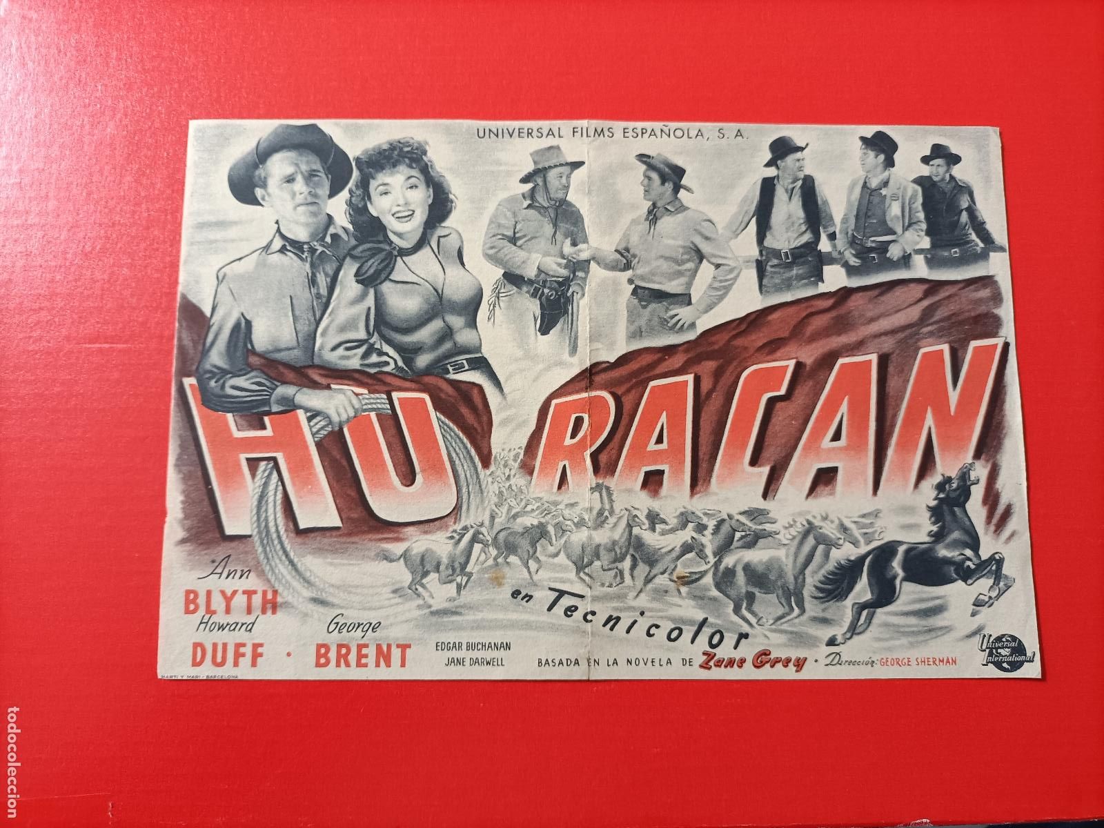 Cine: HURACAN. C/P. CINE ECHEGARAY, M&Aacute;LAGA. ANN BLYTH, GEORGE BRENT. TAMA&Ntilde;O GRANDE.