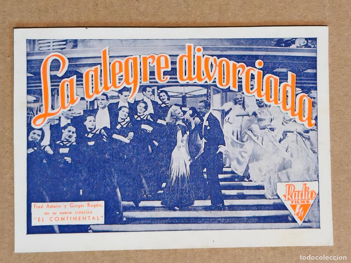 Cine: LA ALEGRE DIVORCIADA PROGRAMA DE CINE 1936