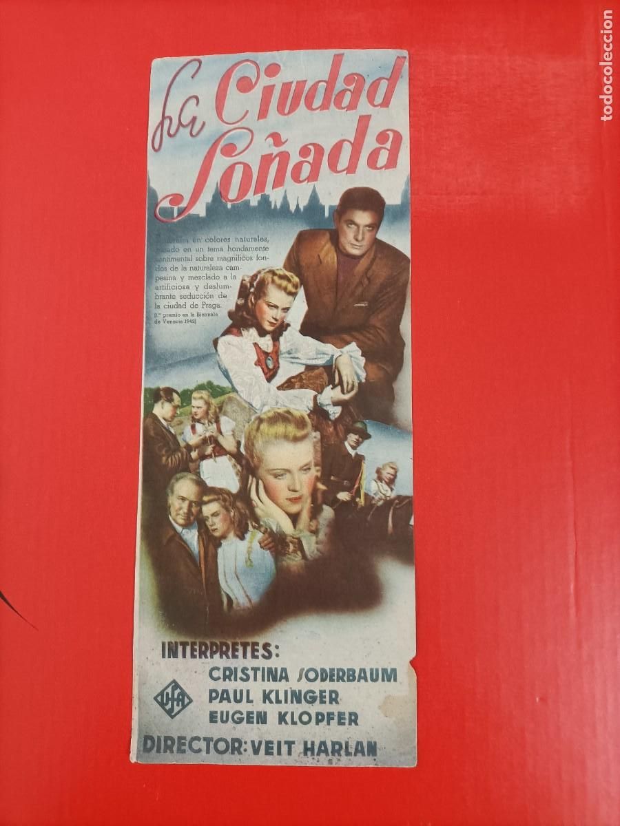 Cine: LA CIUDAD SO&Ntilde;ADA. C/P. CINEMA PLAZA DE TOROS, CABRA.1944 CRISTINA SODERBAUM. BUEN ESTADO.. ES DOBLE.