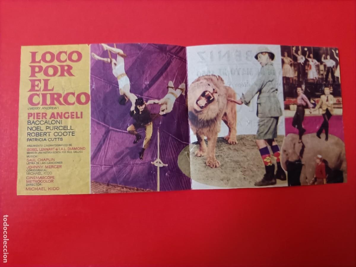 Cine: LOCO POR EL CIRCO. C/P. GRAN ALB&Eacute;NIZ. M&Aacute;LAGA 1960, DANNY KAYE, PIER ANGELI. ES DOBLE. ALB