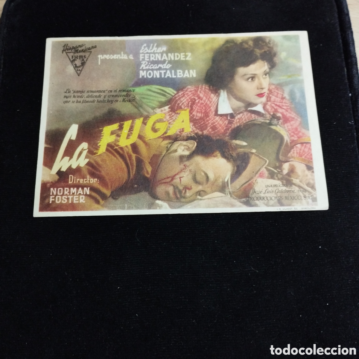 Cine: Programa de cine, sencillo. La fuga. Esther Fern&aacute;ndez. Ricardo Montalb&aacute;n. Sp