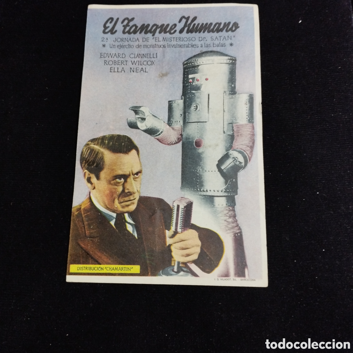 Cine: Programa de cine, sencillo. El misterioso Dr Sat&aacute;n. El tanque humano. Norba.