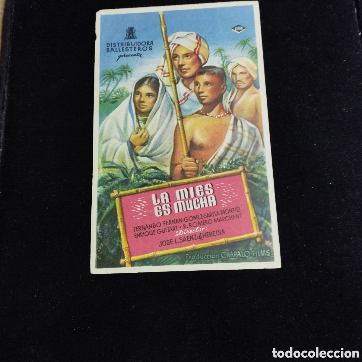 Cine: Programa de cine sencillo. La mies es mucha. Sarita Montiel.. Fernando Fernan G&oacute;mez. Sp