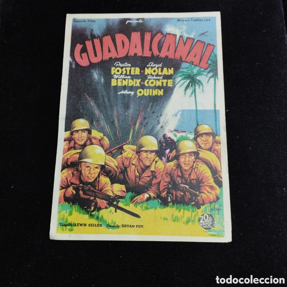 Kino: Programa de cine sencillo. Guadalcanal. Presto Foster. Lloid Nolan. Coliseum Aristos.
