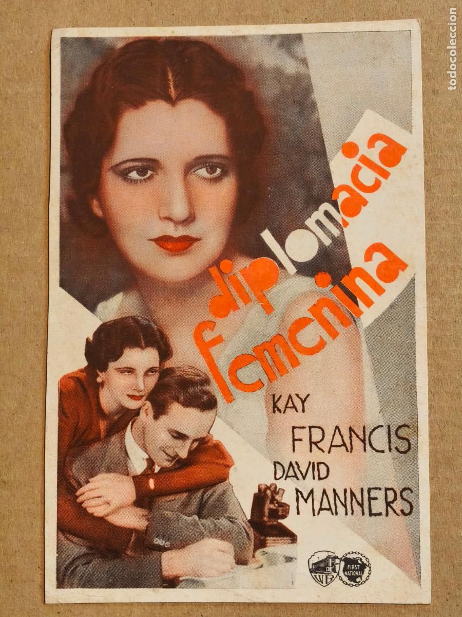  Flyers Publicitaires de films Anciens: DIPLOMACIA FEMENINA PROGRAMA DE CINE 1933
