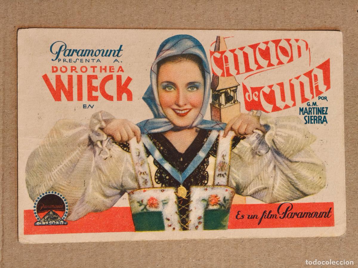  Flyers Publicitaires de films Anciens: CANCI&Oacute;N DE CUNA PROGRAMA DE CINE 1935
