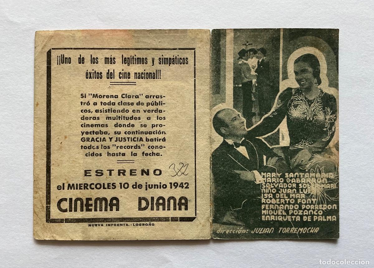 Flyers Publicitaires de films Anciens: PROGRAMA DOBLE GRACIA Y JUSTICIA MARY SANTAMAR&Iacute;A CINE DIANA LOGRO&Ntilde;O