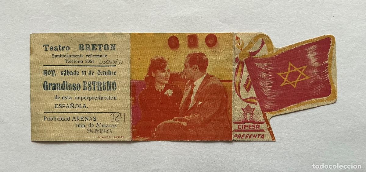  Flyers Publicitaires de films Anciens: PROGRAMA TROQUELADO TRIPLE CIFESA HARKA ALFREDO MAYO CINE TEATRO BRET&Oacute;N LOGRO&Ntilde;O