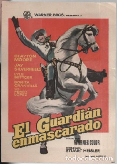 Cine: PROGRAMA DE CINE: EL GUARDIAN ENMASCARADO PC-11361