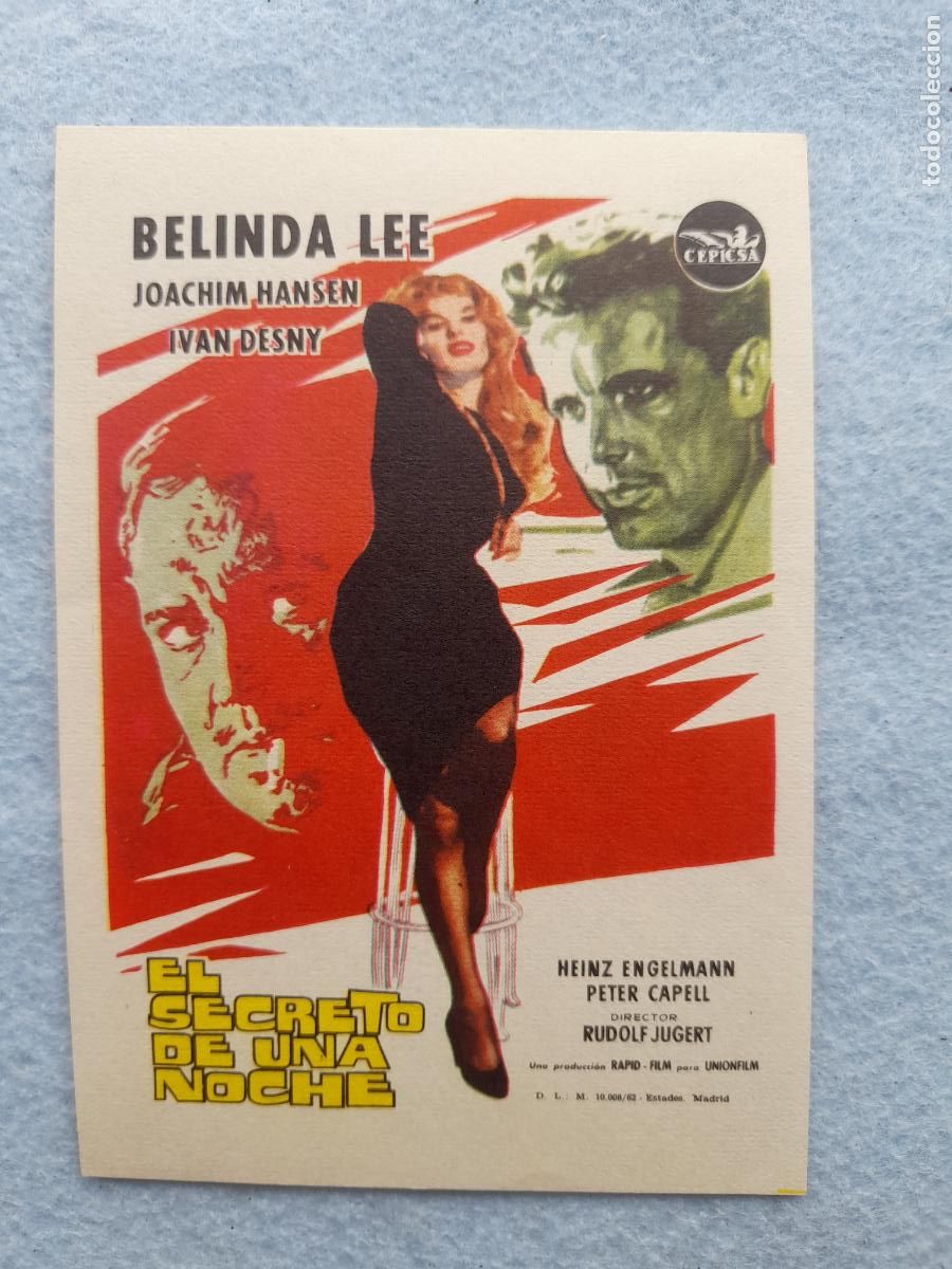 Kino: El Secreto de una Noche. Belinda Lee, Joachim Hansen, Ivan Desny.