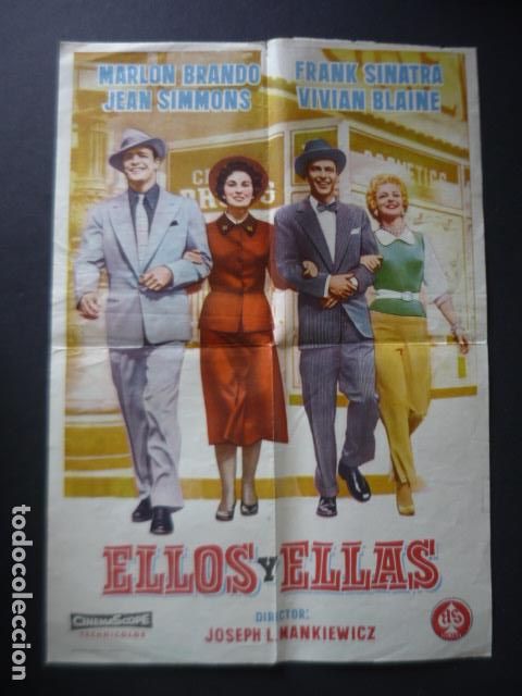 Cine: ELLOS Y ELLAS PROGRAMA DE MANO SIN PUBLICIDAD TAMA&Ntilde;O FOLIO - Foto 1
