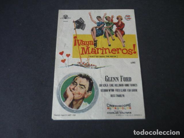  Flyers Publicitaires de films Anciens: VAYA MARINEROS PROGRAMA DE MANO CON PUBLICIDAD CINE EXCELSIOR