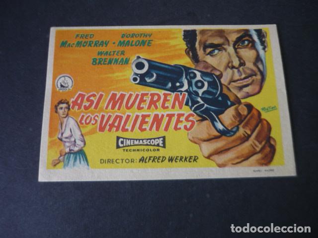 Cine: ASI MUEREN LOS VALIENTES PROGRAMA DE MANO SIN PUBLICIDAD - Foto 1