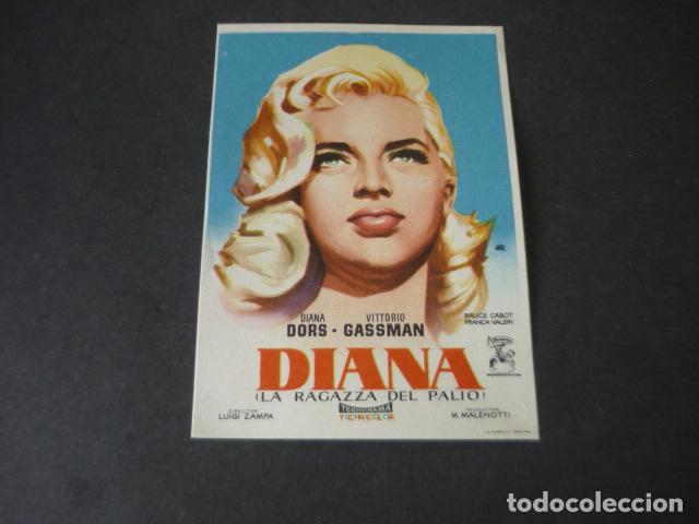 Cine: DIANA PROGRAMA DE MANO SIN PUBLICIDAD