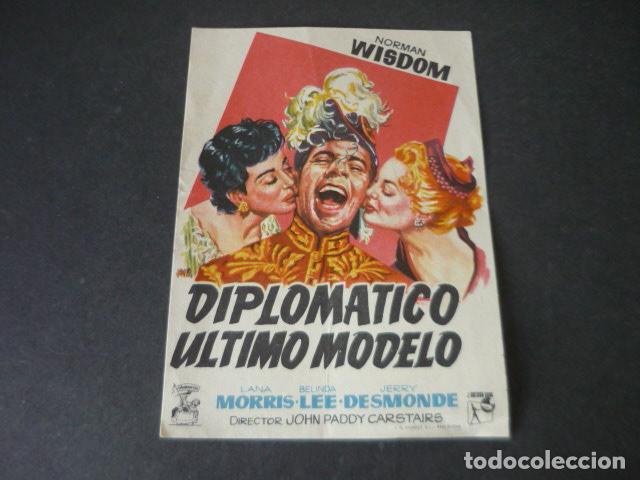 Cine: DIPLOMATICO ULTIMO MODELO PROGRAMA DE MANO SIN PUBLICIDAD - Foto 1