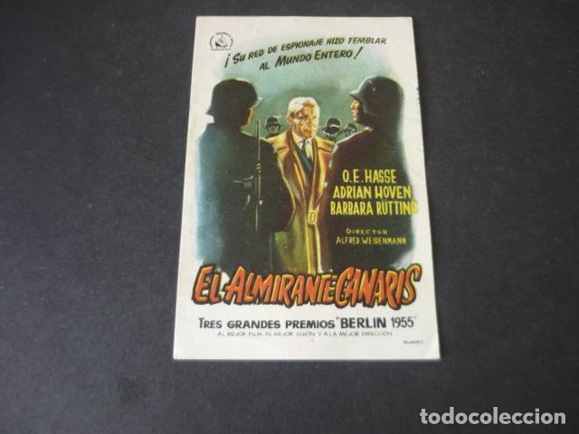 Cine: EL ALMIRANTE CANARIS PROGRAMA DE MANO SIN PUBLICIDAD - Foto 1