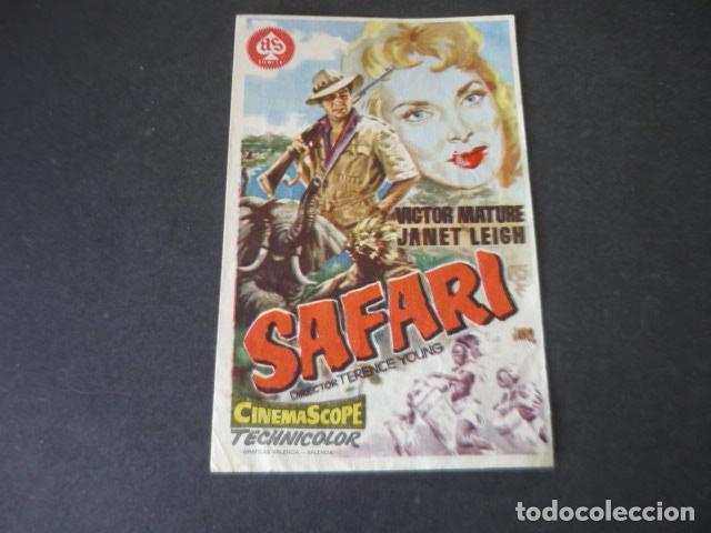 Cine: SAFARI PROGRAMA DE MANO SIN PUBLICIDAD - Foto 1