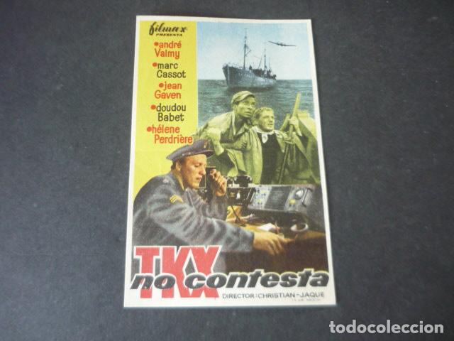  Flyers Publicitaires de films Anciens: TKX NO CONTESTA PROGRAMA DE MANO SIN PUBLICIDAD