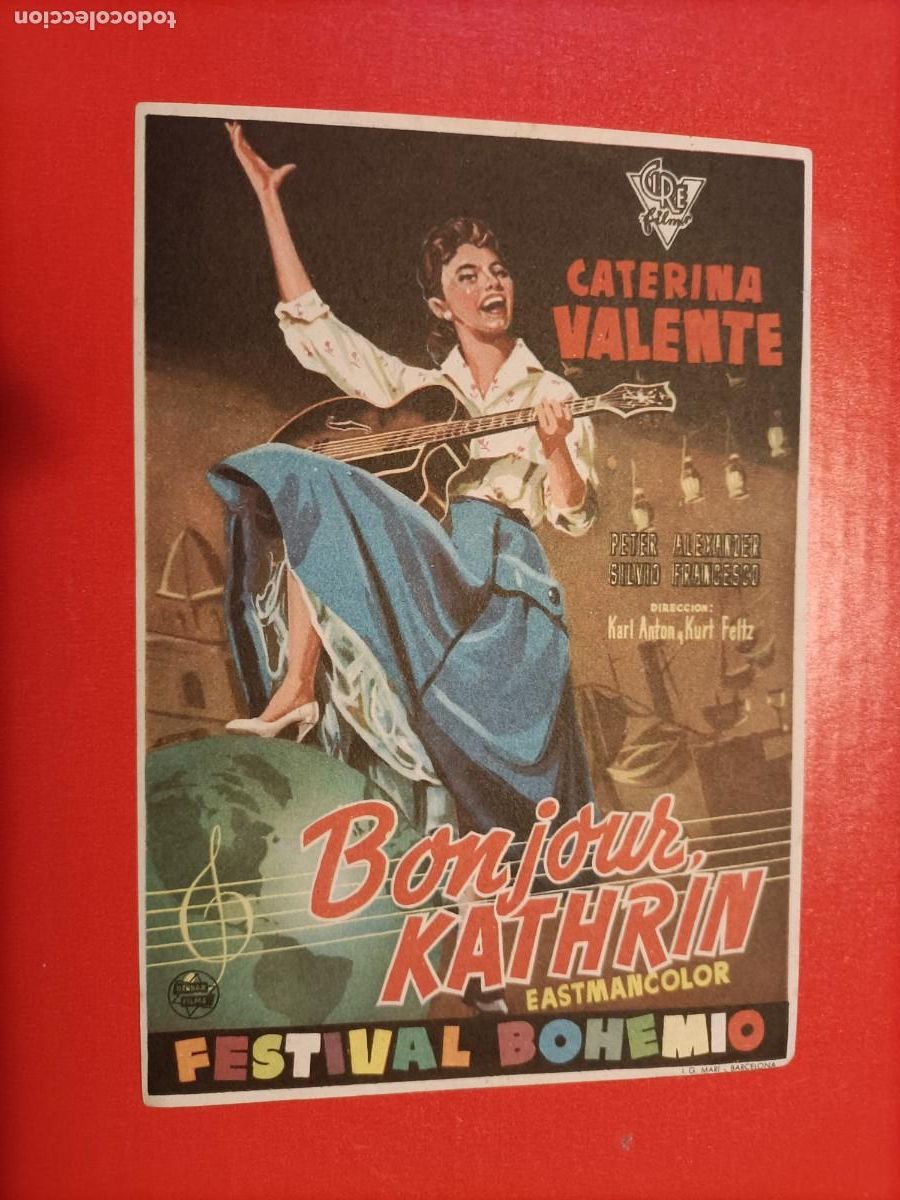 Cine: BONJOUR KATHRIN. CATERINA VALENTE. FESTIVAL BOHEMIO. EST&Aacute; NUEVO.