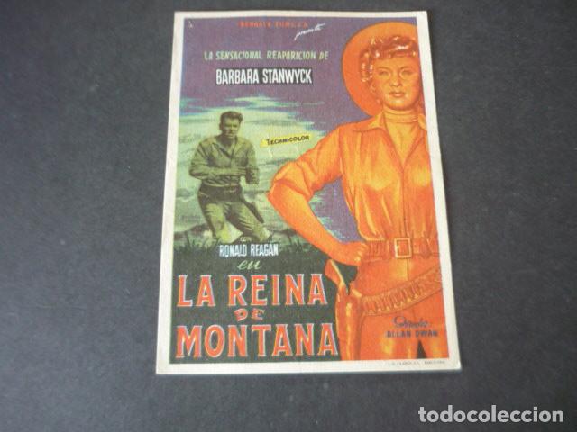 Folhetos de m&atilde;o de filmes antigos de cinema: LA REINA DE MONTANA PROGRAMA DE MANO SIN PUBLICIDAD