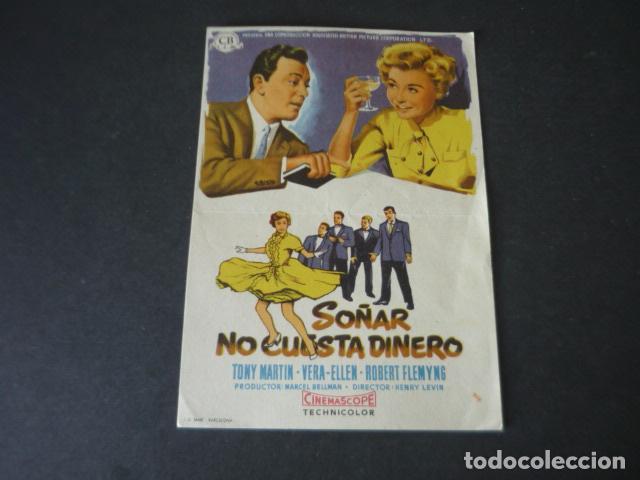  Flyers Publicitaires de films Anciens: SO&Ntilde;AR NO CUESTA DINERO PROGRAMA DE MANO SIN PUBLICIDAD