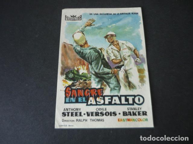 Cine: SANGRE EN EL ASFALTO PROGRAMA DE MANO SIN PUBLICIDAD - Foto 1