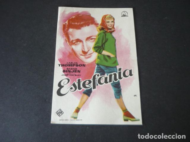 Cine: ESTEFANIA PROGRAMA DE MANO SIN PUBLICIDAD
