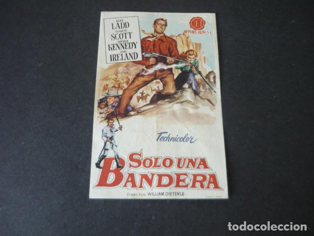 Folhetos de m&atilde;o de filmes antigos de cinema: SOLO UNA BANDERA PROGRAMA DE MANO SIN PUBLICIDAD