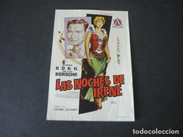Cine: LAS NOCHES DE IRENE PROGRAMA DE MANO SIN PUBLICIDAD - Foto 1