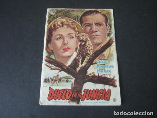 Cine: DUELO EN LA JUNGLA PROGRAMA DE MANO SIN PUBLICIDAD - Foto 1