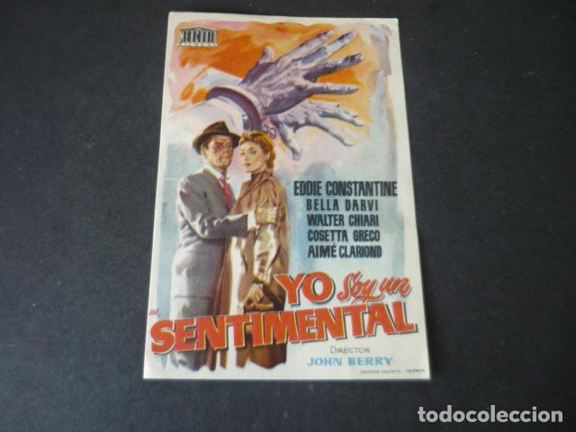  Flyers Publicitaires de films Anciens: YO SOY UN SENTIMENTAL PROGRAMA DE MANO SIN PUBLICIDAD