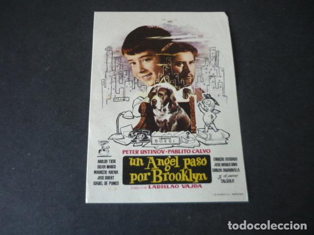  Flyers Publicitaires de films Anciens: UN ANGEL PAS&Oacute; POR BROOKLYN PROGRAMA DE MANO SIN PUBLICIDAD