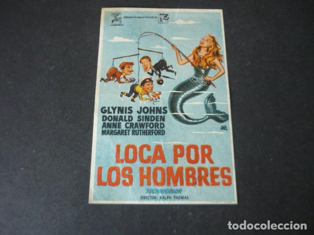  Flyers Publicitaires de films Anciens: LOCA POR LOS HOMBRES PROGRAMA DE MANO SIN PUBLICIDAD