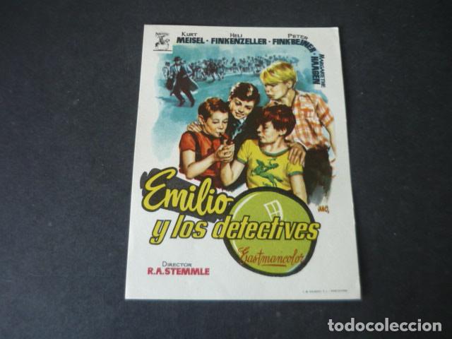 Cinema: EMILIO Y LOS DETECTIVES PROGRAMA DE MANO SIN PUBLICIDAD