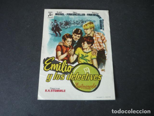 Folhetos de m&atilde;o de filmes antigos de cinema: EMILIO Y LOS DETECTIVES PROGRAMA DE MANO SIN PUBLICIDAD