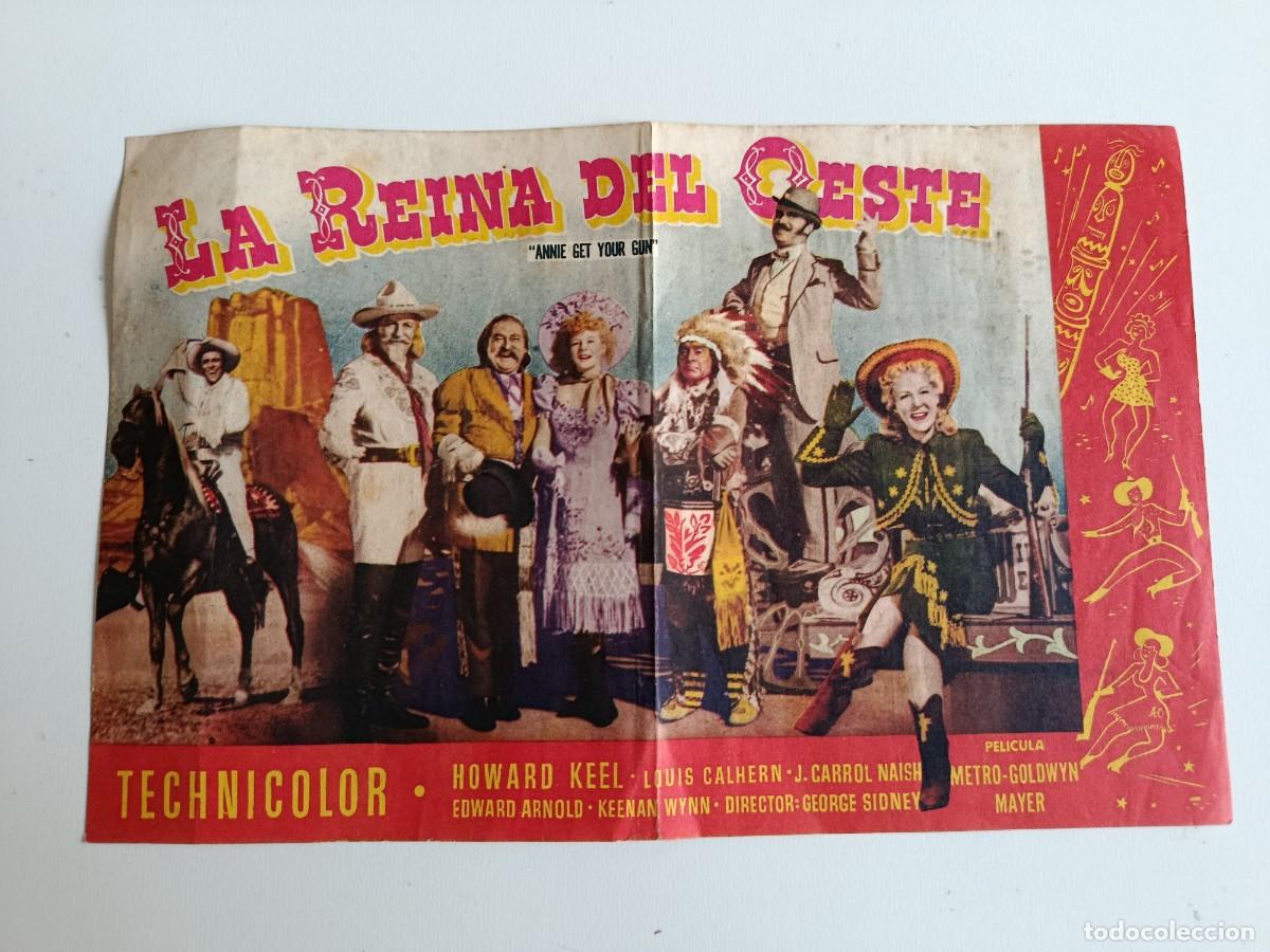 Cinema: LA REINA DEL OESTE. FOLLETO PROGRAMA DE MANO DOBLE. CINE GRANADA 1951