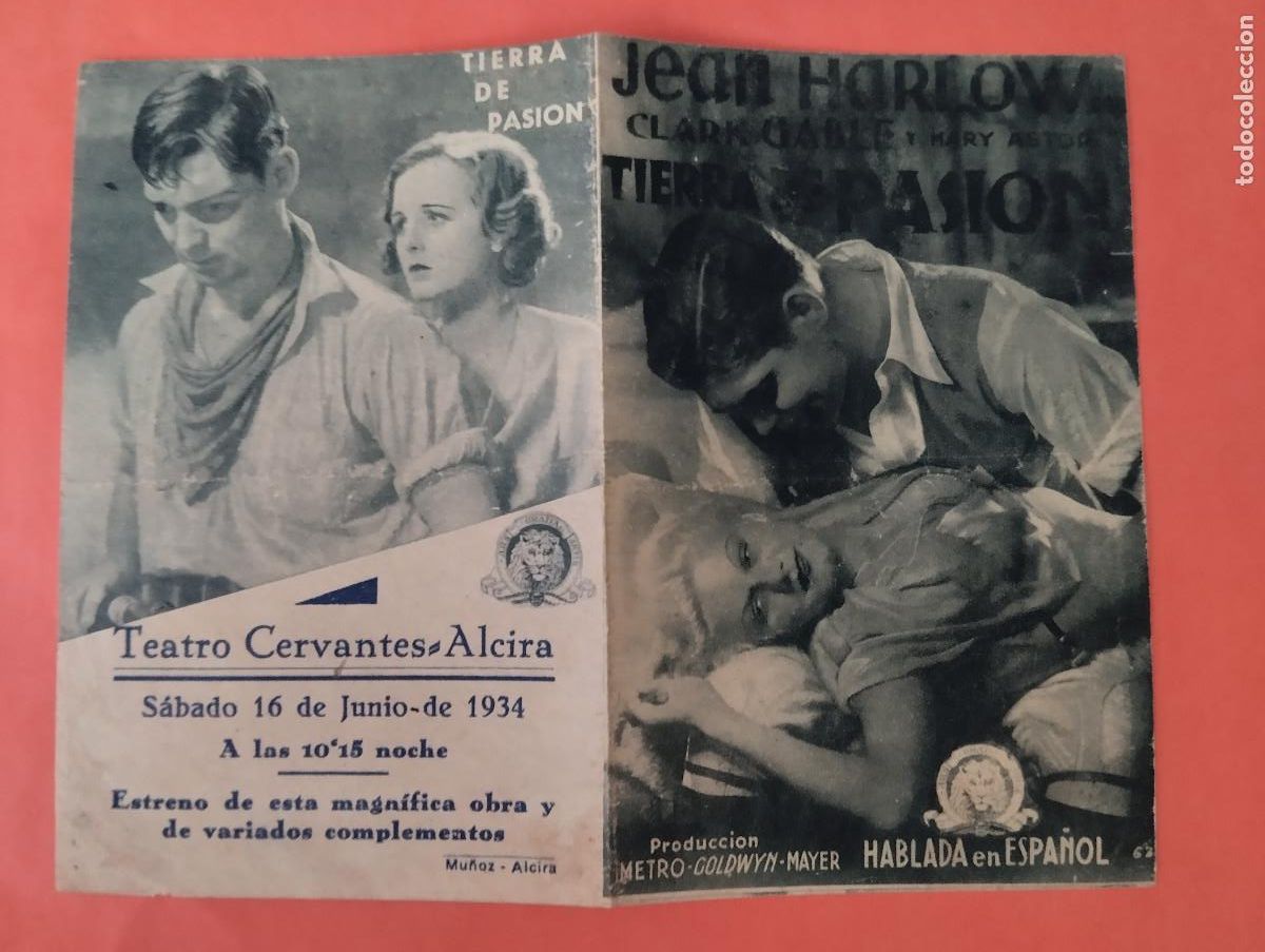 Flyers Publicitaires de Films Anciens: JHR - PROGRAMA CINE DOBLE. TIERRA DE PASION.
