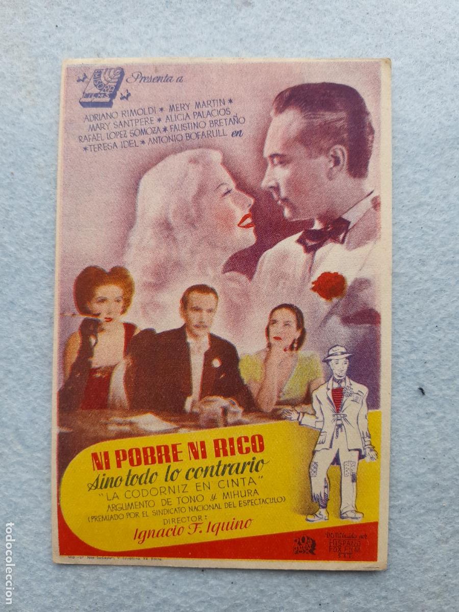 Kino: Ni Pobre ni Rico sino Todo lo Contrario. Adriano Rimoldi. Mery Martin. Mary Sampere.