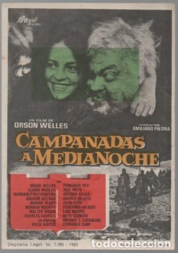 Cine: PROGRAMA DE CINE: CAMPANADAS A MEDIANOCHE PC-11386