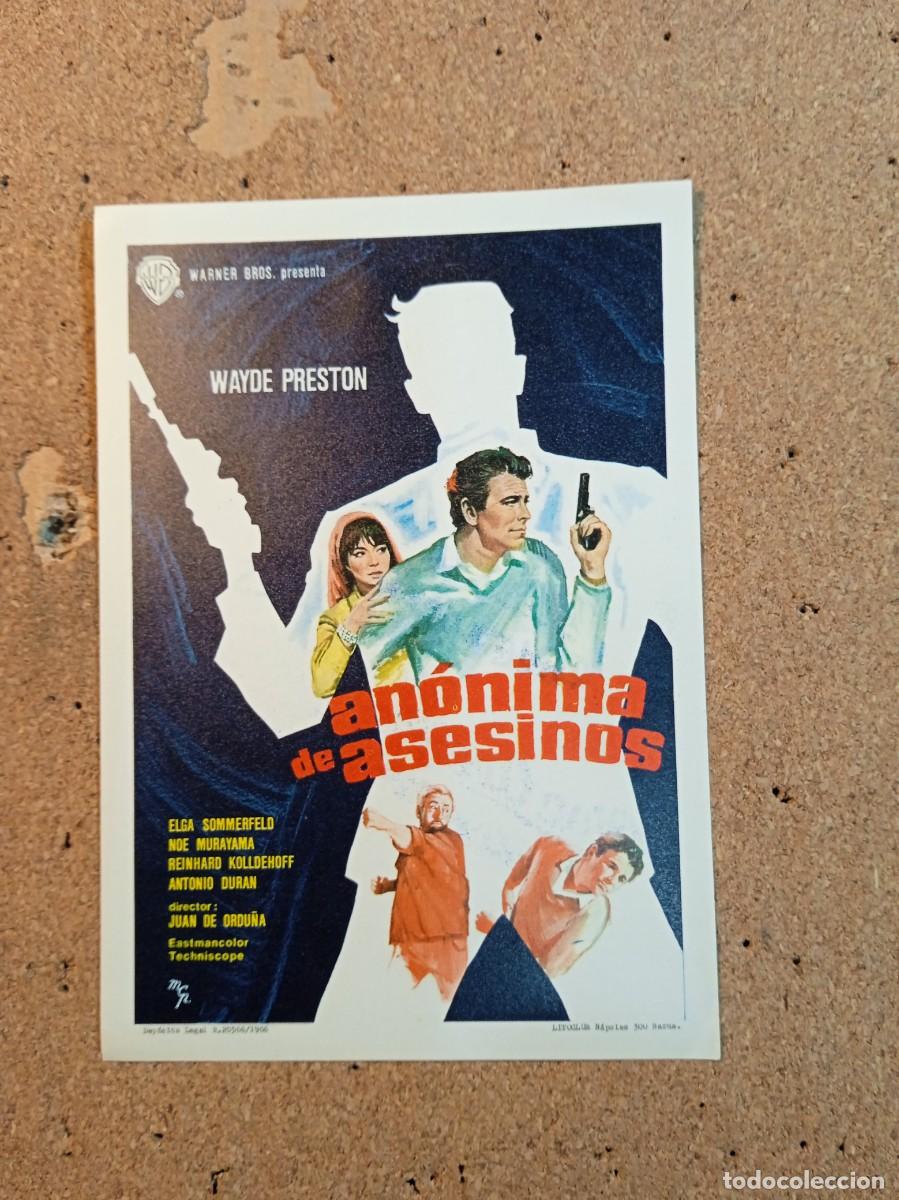 Folhetos de m&atilde;o de filmes antigos de cinema: FOLLETO DE MANO SIN PUBLICIDAD