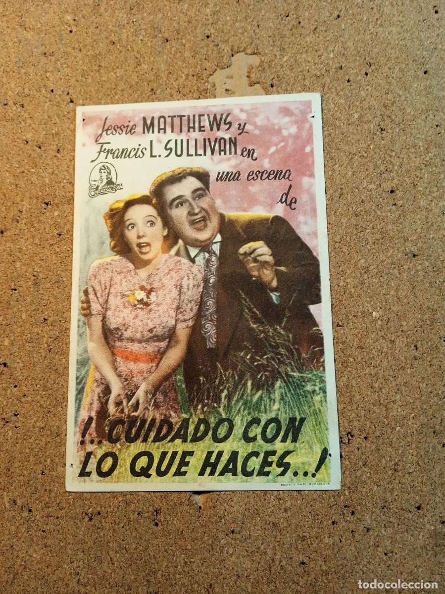  Flyers Publicitaires de films Anciens: FOLLETO DE MANO SIN PUBLICIDAD