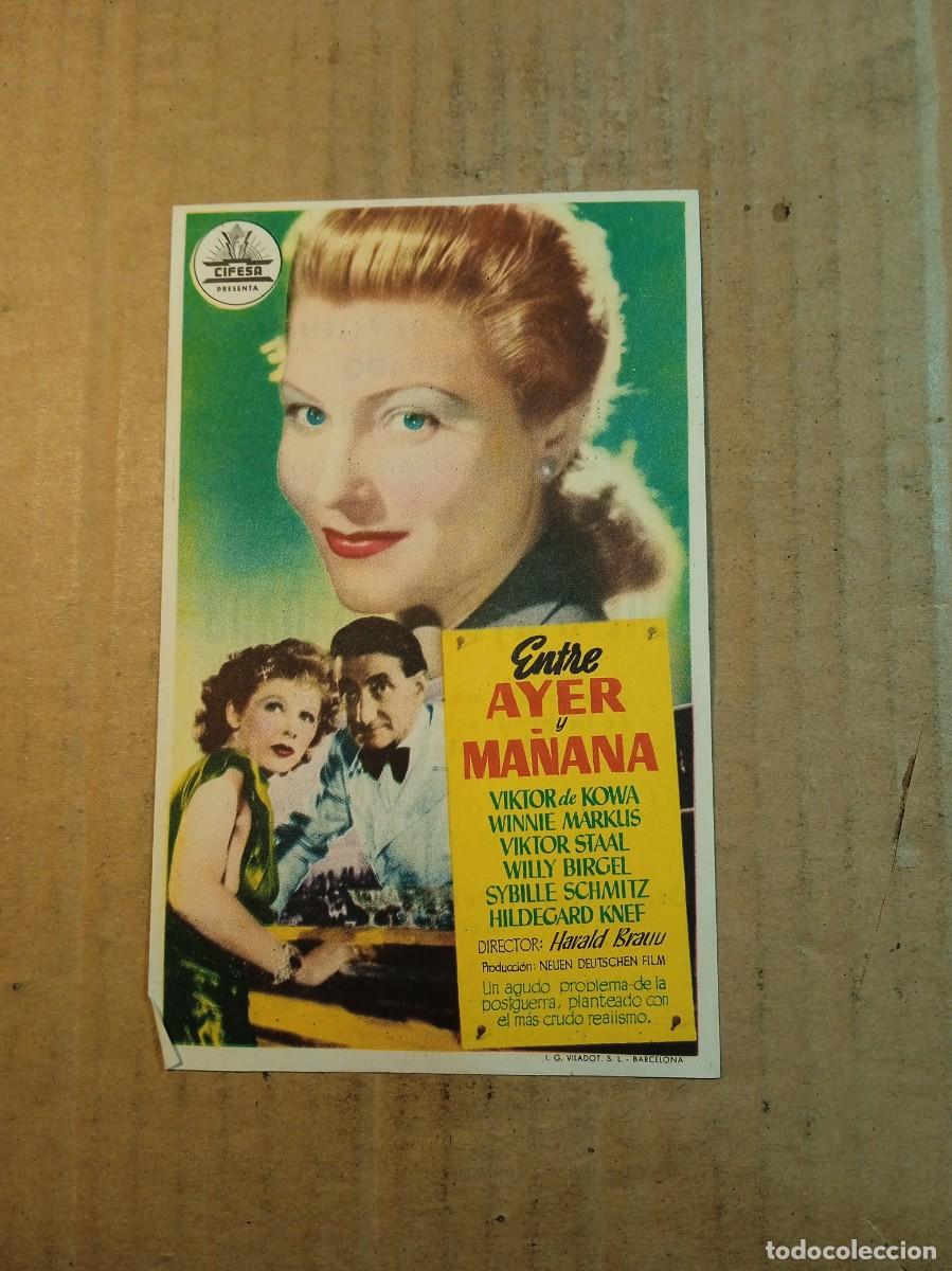 Cine: FOLLETO DE MANO CON PUBLICIDAD