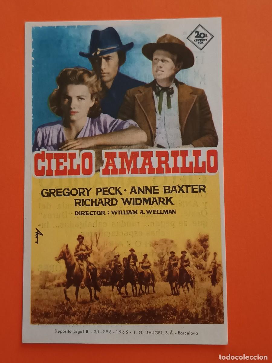 Cine: PROGRAMA DE CINE CIELO AMARILLO GREGORY PECK