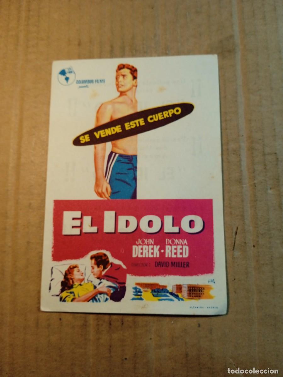 Folhetos de m&atilde;o de filmes antigos de cinema: FOLLETO DE MANO CON PUBLICIDAD EL IDOLO