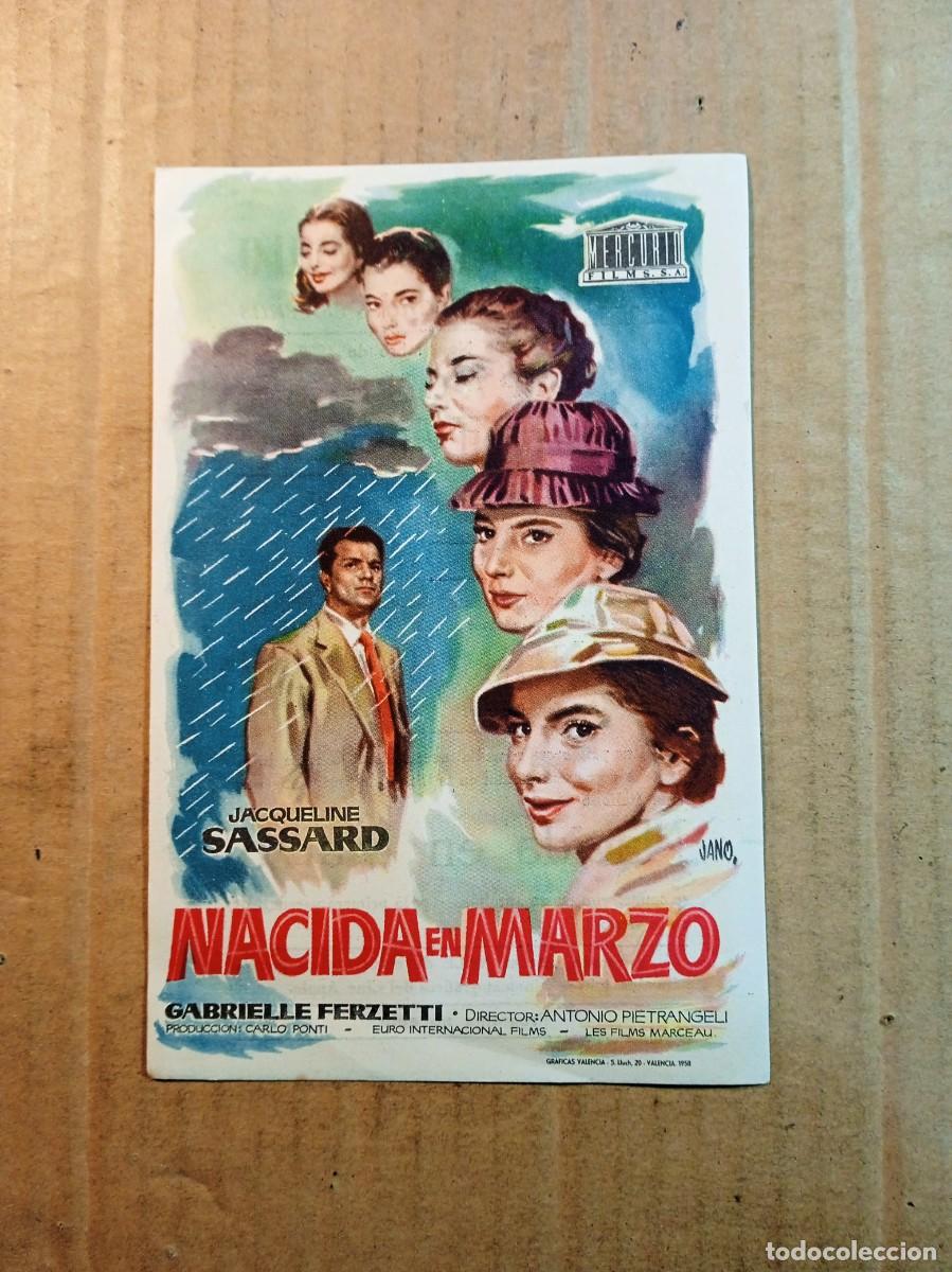 Cine: FOLLETO DE MANO NACIDA EN MARZO CON PUBLICIDAD