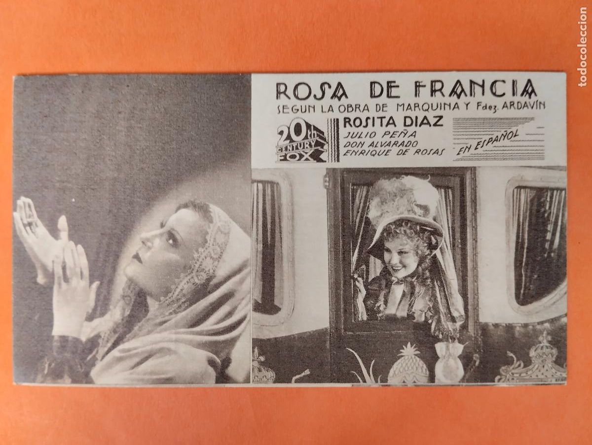 Flyers Publicitaires de Films Anciens: JHR - PROGRAMA CINE. ROSA DE FRANCIA.