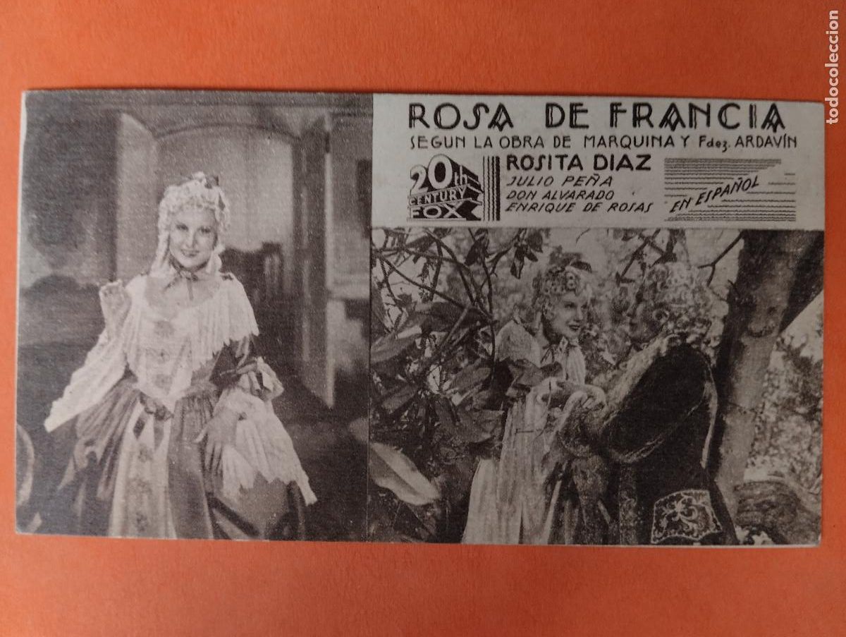 Flyers Publicitaires de Films Anciens: JHR - PROGRAMA CINE. ROSA DE FRANCIA.
