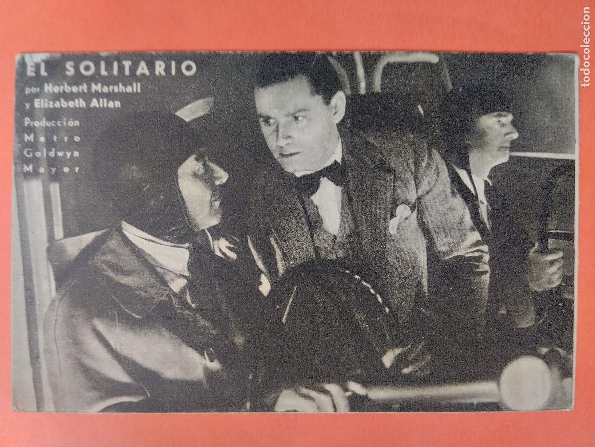 Foglietti di film di film antichi di cinema: JHR - PROGRAMA CINE. EL SOLITARIO.