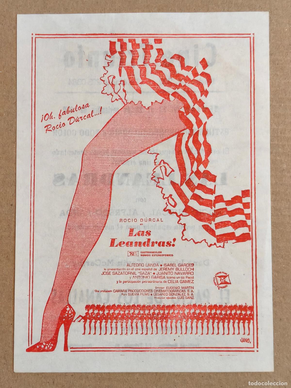  Flyers Publicitaires de films Anciens: ROCIO DURCAL LAS LEANDRAS PROGRAMA DE CINE 1970
