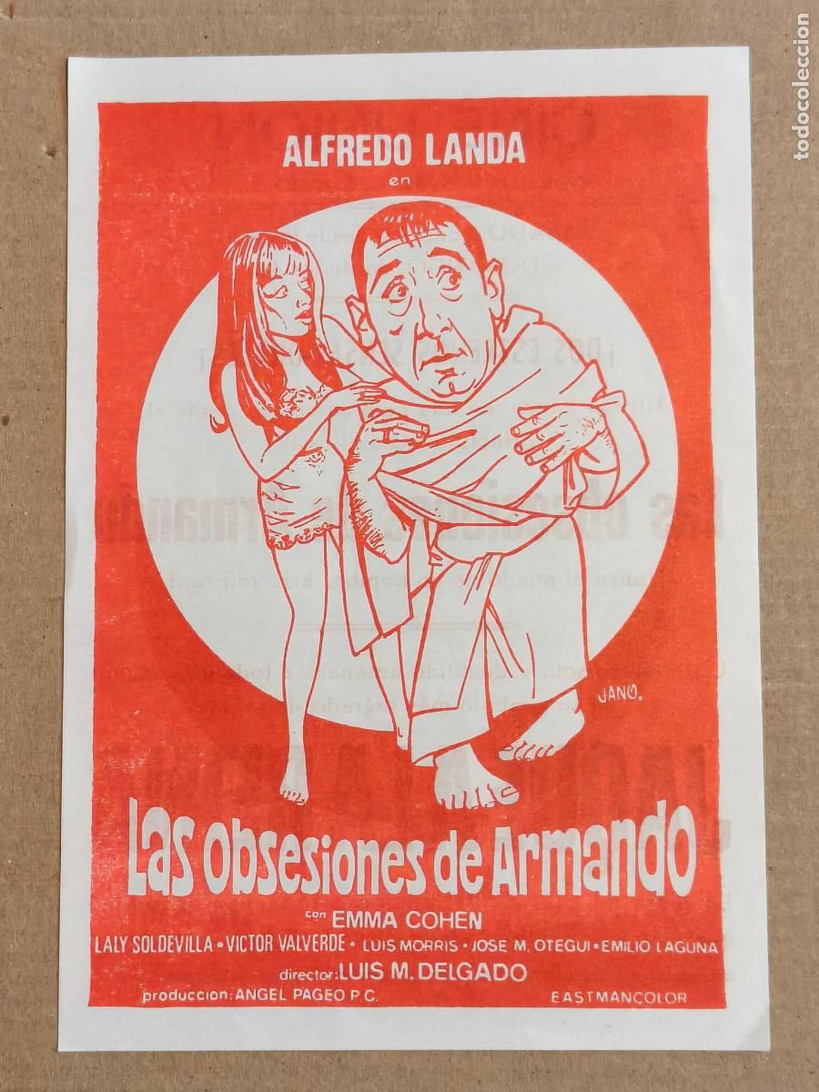 Flyers Publicitaires de films Anciens: LAS OBSESIONES DE ARMANDO PROGRAMA DE CINE 1977